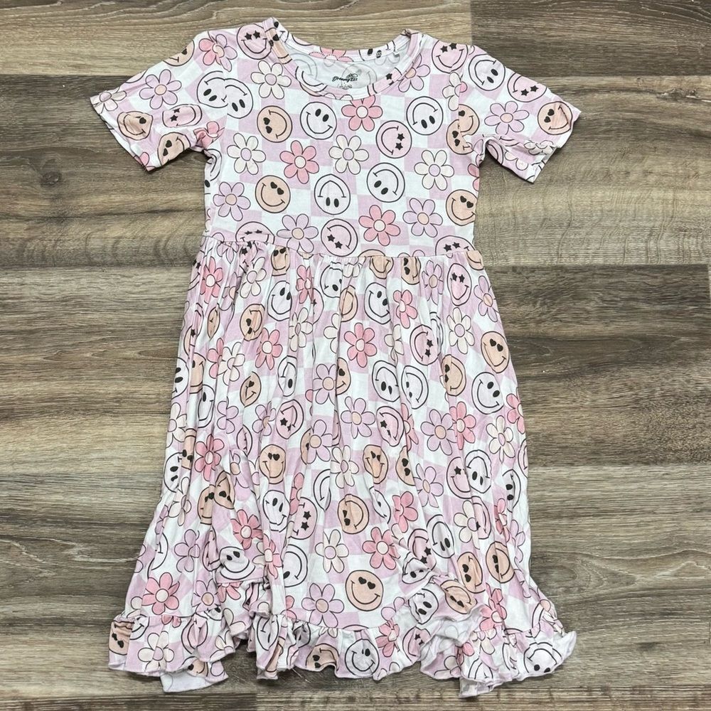 Dreamy ZZZ X Lola Webb Floral Smiley Face Dress Girls 7/8